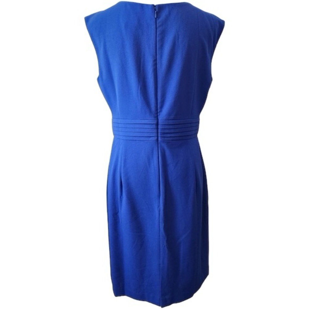 Chelsea Rose Cobalt Blue Sheath Dress Pleated Waist Office Formal Sz 10 - Picture 5 of 10